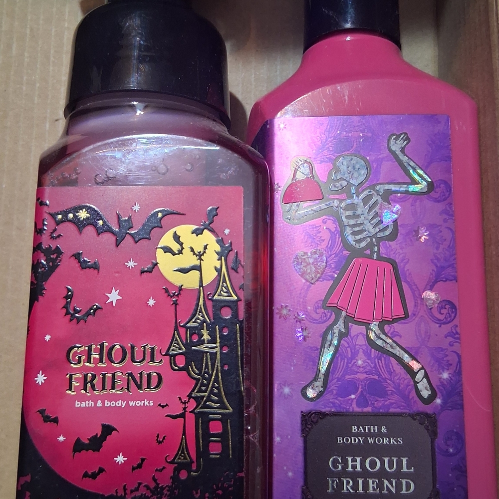 Bath & Body Works Ghoul Friend Foaming Hand Soap & Cleansing Gel SET OF 2  NEW!!